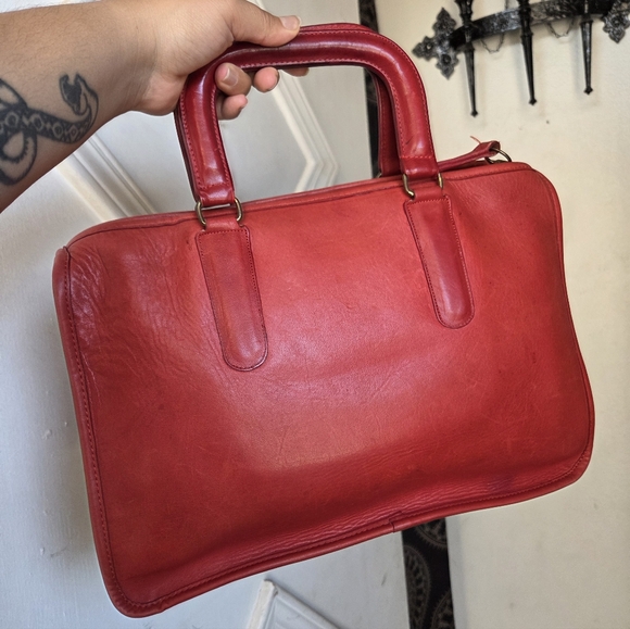 Vintage Coach NYC Red Slim Satchel 9430❤️🥀 - Picture 2 of 15